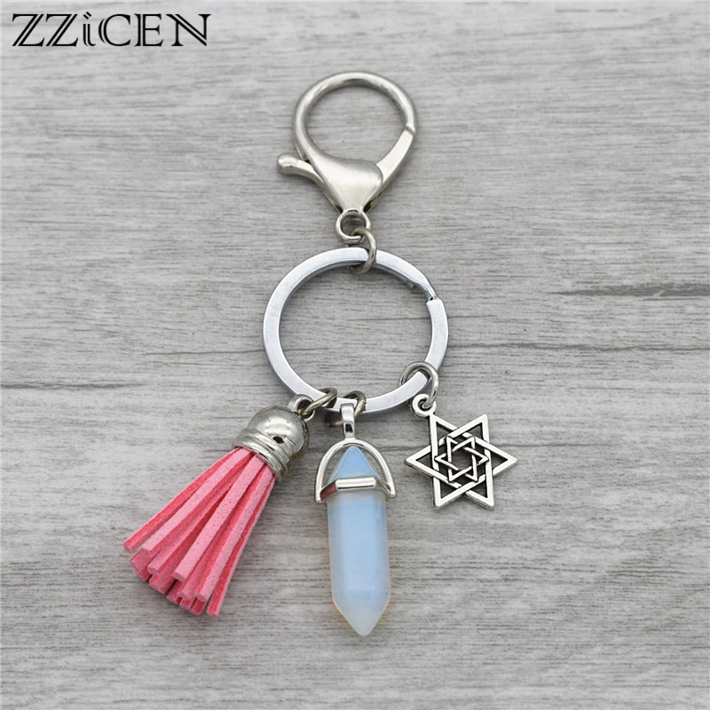 4 Colos David Star Jewelry Gifts for Women Men Natural Opal Stone Antique Silver Star of David Pendant Key Chain Rings Keychain
4 Colos David Star Jewelry Gifts for Women Men Natural Opal Stone Antique Silver Star of David Pendant Key Chain Rings Keychain