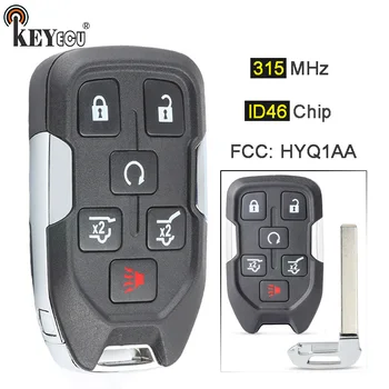 KEYECU 315MHz FCC: HYQ1AA Smart 5+1 6 Button Remote Car Key Fob for GMC YUKON 2015 2016 2017 2018 13580802, 5922084, 22984995
KEYECU 315MHz FCC: HYQ1AA Smart 5+1 6 Button Remote Car Key Fob for GMC YUKON 2015 2016 2017 2018 13580802, 5922084, 22984995
