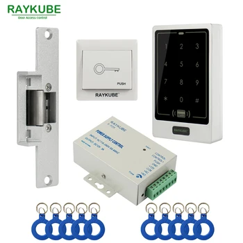 RAYKUBE Access Control Kit Electric Strike Lock + Metal Case Touch Keypad FRID Reader+ID Keyfobs+Exit
RAYKUBE Access Control Kit Electric Strike Lock + Metal Case Touch Keypad FRID Reader+ID Keyfobs+Exit