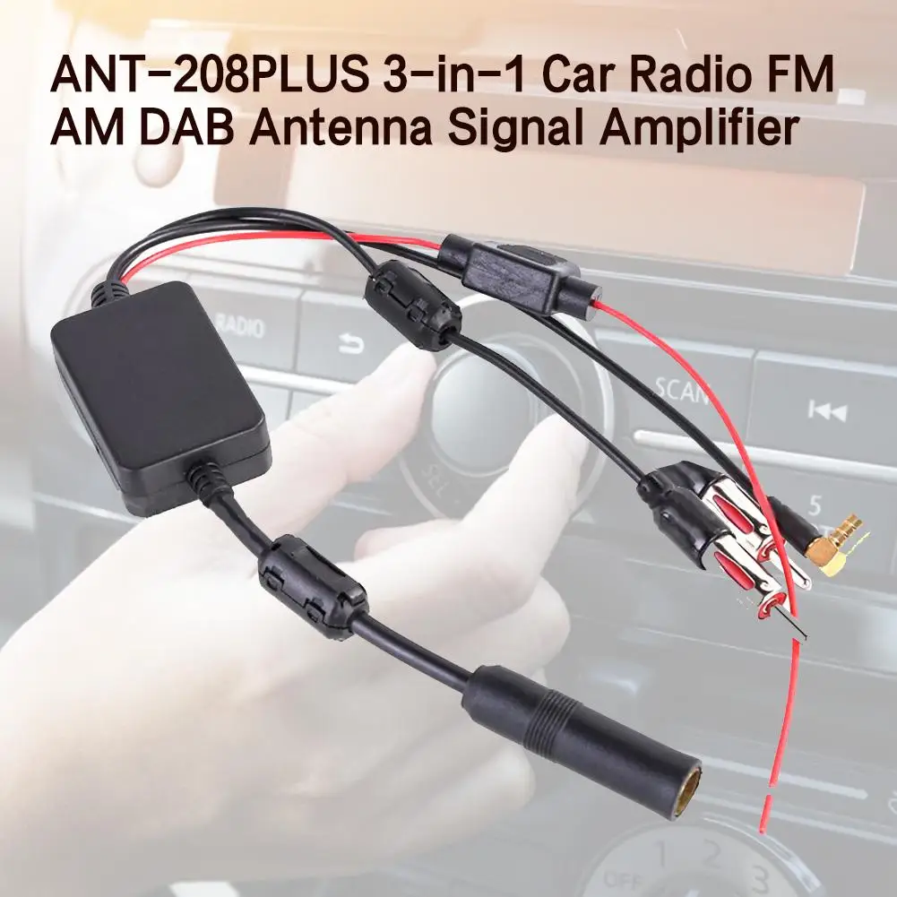 For Universal 12V Auto ANT-208PLUS 3-in-1 Car Radio FM AM DAB Antenna Signal Amp Amplifier
For Universal 12V Auto ANT-208PLUS 3-in-1 Car Radio FM AM DAB Antenna Signal Amp Amplifier