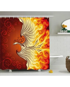 Orange Shower Curtain Phoenix Bird In Flame Print For BathroomFabric Washable Waterproof With Rings
Orange Shower Curtain Phoenix Bird In Flame Print For BathroomFabric Washable Waterproof With Rings