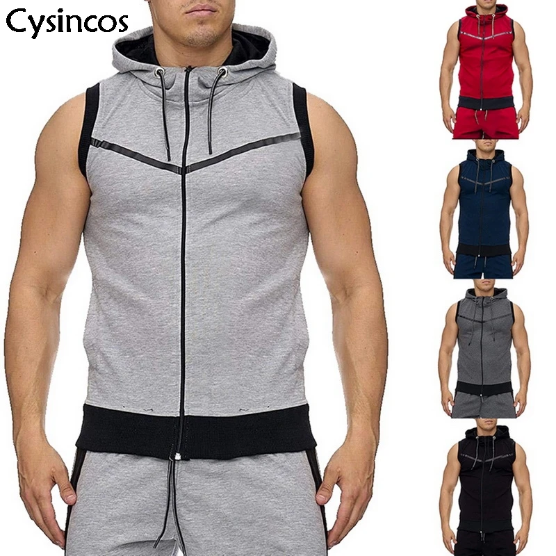 Cysincos Men's Casual Sleeveless Hoodie 2019 Summer Sport Pullover Loose Sweatshirt Fitness Tank Hoodie Zipper Bodybuilding Tops
Cysincos Men's Casual Sleeveless Hoodie 2019 Summer Sport Pullover Loose Sweatshirt Fitness Tank Hoodie Zipper Bodybuilding Tops