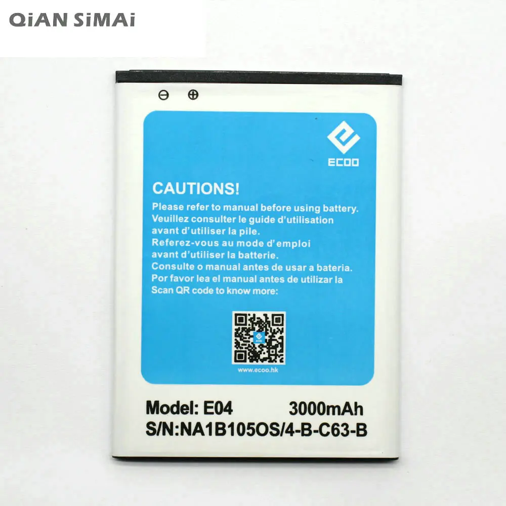 New 3000mAh Battery Li-ion Battery For ECOO E04 Plus Phone Batterie Batterij Bateria
New 3000mAh Battery Li-ion Battery For ECOO E04 Plus Phone Batterie Batterij Bateria