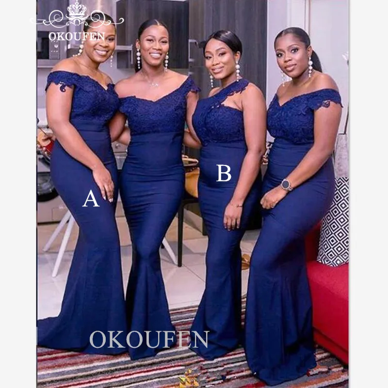 Royal Blue Lace Mermaid Bridesmaid Dresses 2019 African Women Appliques Long Wholesale Price Formal Dress For Wedding Party Gown
Royal Blue Lace Mermaid Bridesmaid Dresses 2019 African Women Appliques Long Wholesale Price Formal Dress For Wedding Party Gown