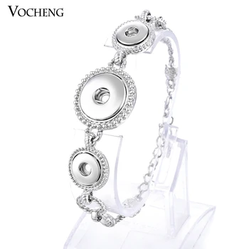 

10pcs/lot Wholesale Vocheng Ginger Snap Button Charm Bracelet 18mm&12mm Interchangeable Jewelry NN-349*10 Free Shipping