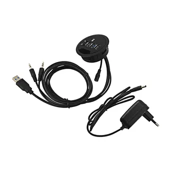 Computer Connectors G7 Office Computer Desk Round Hole USB3.0+DC 5V Splitter Converter Expansion Interface USB/Audio/Mike Port
Computer Connectors G7 Office Computer Desk Round Hole USB3.0+DC 5V Splitter Converter Expansion Interface USB/Audio/Mike Port
