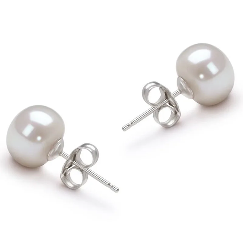 AAA 7-8mm Natural Cultured White Button Freshwater Pearl Earring with Sterling Silver Stud
AAA 7-8mm Natural Cultured White Button Freshwater Pearl Earring with Sterling Silver Stud
