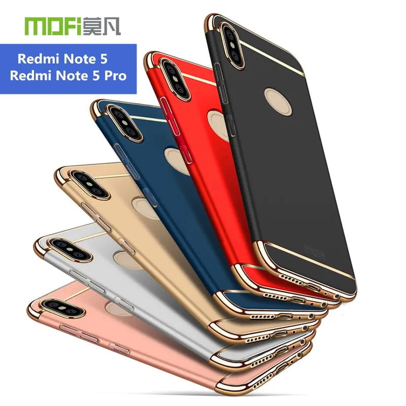Чехол для Xiaomi Redmi Note 5 чехол телефона Mofi роскошная жесткая защита 360 полный чехлы |