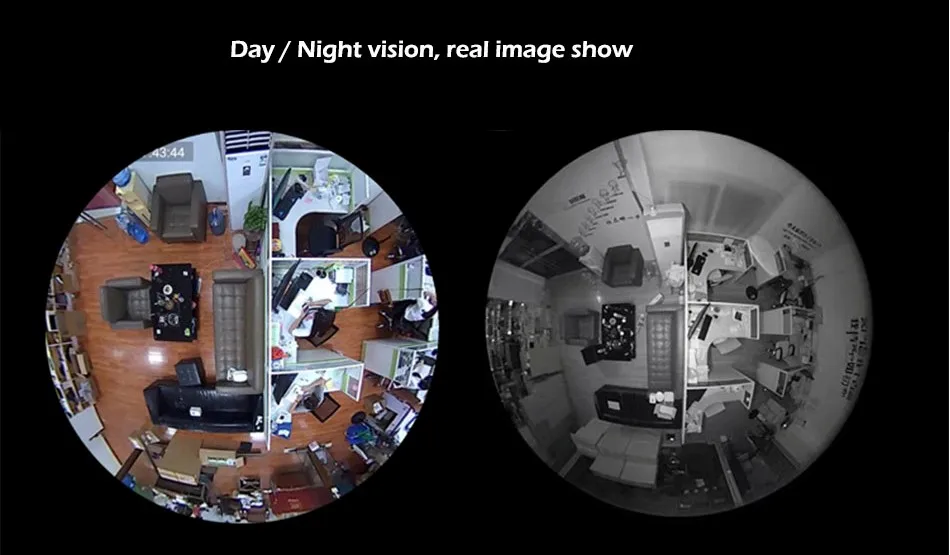 Panoramic 360 degreee view IP P2P WIFI Wir