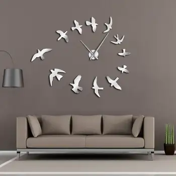 Decorative Mirror Wall Clock Flying Birds Wall Clock Modern Design Luxury Frameless DIY Large Clock Wall Watch Nature Room Decor
Decorative Mirror Wall Clock Flying Birds Wall Clock Modern Design Luxury Frameless DIY Large Clock Wall Watch Nature Room Decor