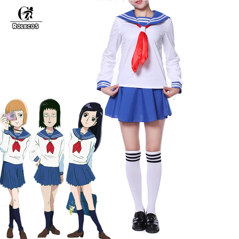 ROLECOS New Anime Mob Psycho 100 Cosplay Costumes Tome Kurata Ichi Mezato Tsubomi Cosplay Costumes Japanese School Girl Uniform
ROLECOS New Anime Mob Psycho 100 Cosplay Costumes Tome Kurata Ichi Mezato Tsubomi Cosplay Costumes Japanese School Girl Uniform