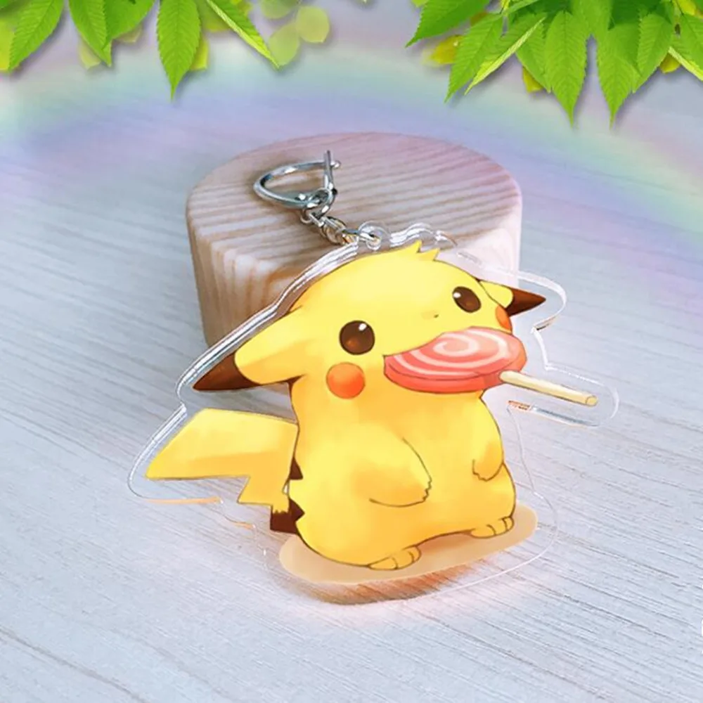 Pocket Monster Acrylic Cospaly keychain Pikachu Eat lollipop Pendant Keyring Cosplay Kagami Taiga Hyuga Junpei Llavero
Pocket Monster Acrylic Cospaly keychain Pikachu Eat lollipop Pendant Keyring Cosplay Kagami Taiga Hyuga Junpei Llavero