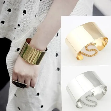 Women's New Personalized Punk Gold Silver Plated Metal Opened Wide Cuff Bracelets & Bangles Wristband Bangles For Women
Women's New Personalized Punk Gold Silver Plated Metal Opened Wide Cuff Bracelets & Bangles Wristband Bangles For Women