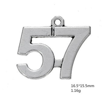 Antique Silver Number 57 Pendant Arabic Numerals Figures Charms For Handmade Women Jewelry Necklace Making DIY Accessories 50PCS
Antique Silver Number 57 Pendant Arabic Numerals Figures Charms For Handmade Women Jewelry Necklace Making DIY Accessories 50PCS