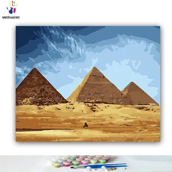 DIY Coloring paint by numbers pyramid paintings by numbers with kits 40x50 framed
DIY Coloring paint by numbers pyramid paintings by numbers with kits 40x50 framed