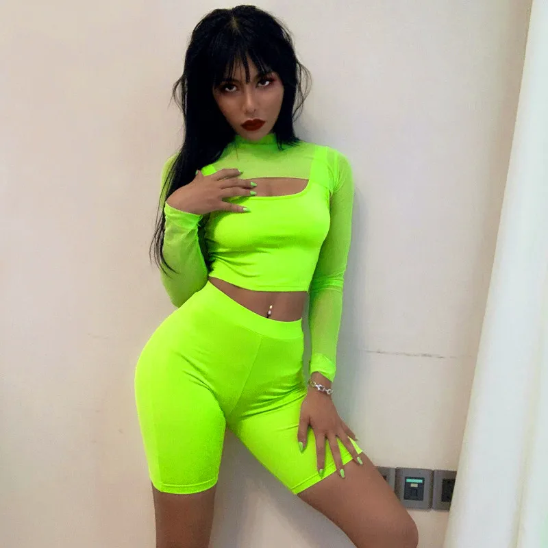 Crop Top Camis Shorts 2 Two Piece Set 2019 Summer Women Fashion Tracksuit Neon Green Pink Solid Sexy Streetwear Female Sets
Crop Top Camis Shorts 2 Two Piece Set 2019 Summer Women Fashion Tracksuit Neon Green Pink Solid Sexy Streetwear Female Sets