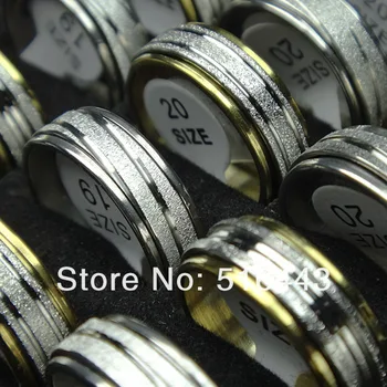 50pcs Frosted Stainless steel Double Layer Spin Rotate Mens Womens Silver Gold Rings Wholesale Lots A-299/309
50pcs Frosted Stainless steel Double Layer Spin Rotate Mens Womens Silver Gold Rings Wholesale Lots A-299/309