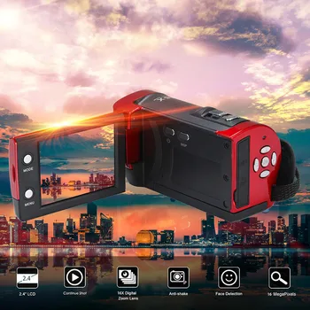 Video Camcorder HD 1080P 16 Million Pixels Handheld Digital Camera 16X Digital mini camera wearable devices underwater Z626
Video Camcorder HD 1080P 16 Million Pixels Handheld Digital Camera 16X Digital mini camera wearable devices underwater Z626