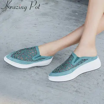 krazing pot new genuine leather pointed toe slip on loafers modern weaving mules high bottom flat platform vulcanized shoes L31
krazing pot new genuine leather pointed toe slip on loafers modern weaving mules high bottom flat platform vulcanized shoes L31