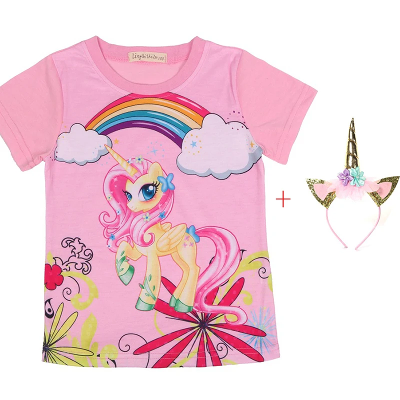 New Summer kids tshirt My Little Baby Cute Girls tshirts Unicorn girl pony Clothes Children Party T-shirt Costumes with headband
New Summer kids tshirt My Little Baby Cute Girls tshirts Unicorn girl pony Clothes Children Party T-shirt Costumes with headband