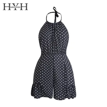 HTH Haoyihui 2019 New-Coming Summer Holiday Open Back O-neck Dot Brief Ruffles Beach Style Short-Length Sexy Women Playsuits
HTH Haoyihui 2019 New-Coming Summer Holiday Open Back O-neck Dot Brief Ruffles Beach Style Short-Length Sexy Women Playsuits