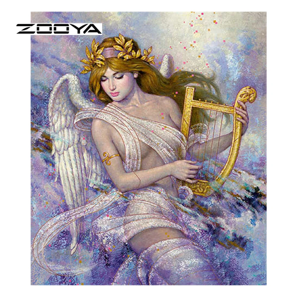 Алмазная картина ZOOYA квадратная для девушек ангел 5D сделай сам алмазная вышивка