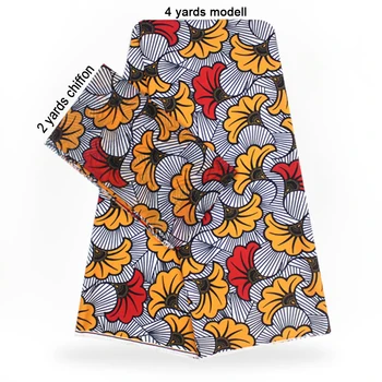 2 Pcs Set 4 Yards African Ankara Prints Modell Material & 2 Yards Chiffon Ankara Chiffon Fabric YBXM-40
2 Pcs Set 4 Yards African Ankara Prints Modell Material & 2 Yards Chiffon Ankara Chiffon Fabric YBXM-40