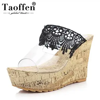 TAOFFEN Women High Heel Sandals Open Toe Slip On Lace Women Summer Shoes Sexy Fashion For Holiday Footwear Size 34-39
TAOFFEN Women High Heel Sandals Open Toe Slip On Lace Women Summer Shoes Sexy Fashion For Holiday Footwear Size 34-39