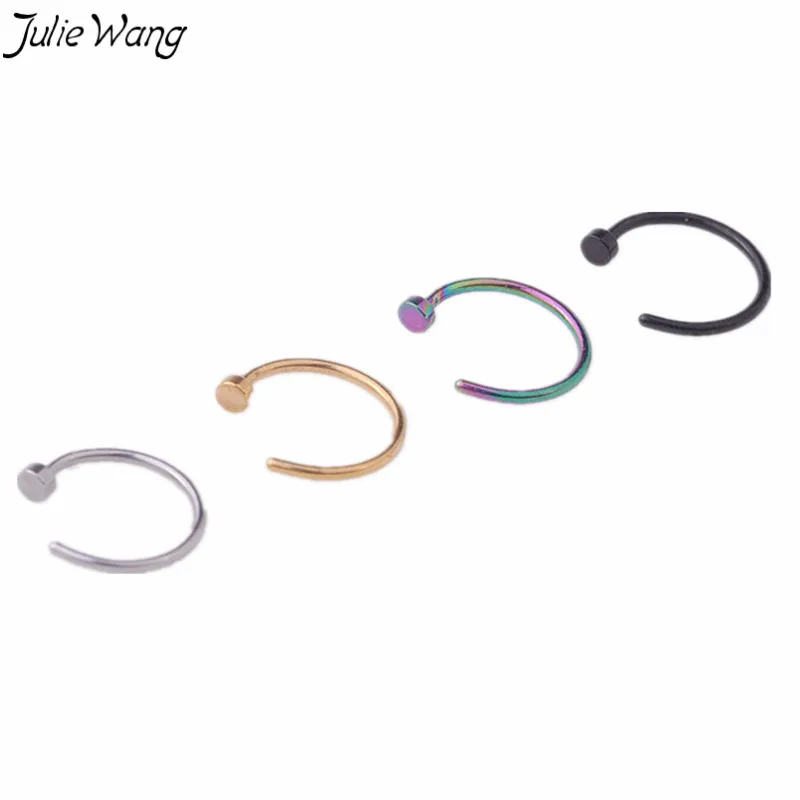 1 шт. цветные шпильки для носа julissa Wang из титановой стали простой дизайн фальшивые