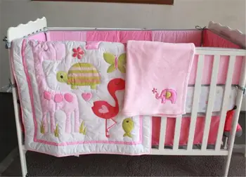 Flamingo Cotton Baby Crib Cot Bedding Quilt Bumper Sheet Dust Ruffle set of 5pcs
Flamingo Cotton Baby Crib Cot Bedding Quilt Bumper Sheet Dust Ruffle set of 5pcs