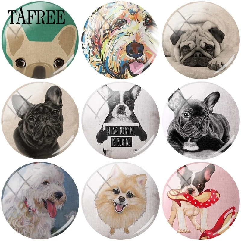 TAFREE Hot Sale DIY 25MM Cute Dog Pattern Round Handmade Photo Glass Cabochons & Glass Dome Cover Pendant Cameo Settings
TAFREE Hot Sale DIY 25MM Cute Dog Pattern Round Handmade Photo Glass Cabochons & Glass Dome Cover Pendant Cameo Settings
