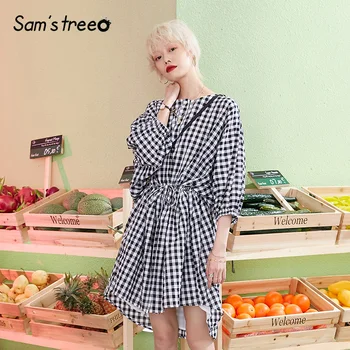 Samstree Plaid Women Shirt Dress Design Plus Size Vintage Dresses 2019 Long Oversize Irregular Office Lady High Low Vestidos
Samstree Plaid Women Shirt Dress Design Plus Size Vintage Dresses 2019 Long Oversize Irregular Office Lady High Low Vestidos