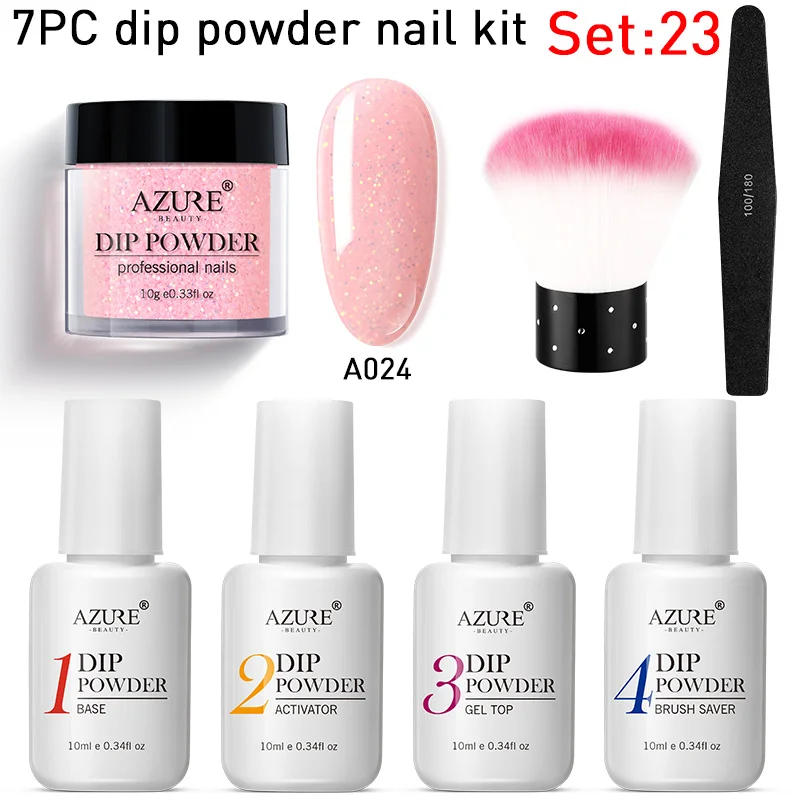 Azure Beauty 7PCS/LOT Gradient Color Dipping Powder Nail Set Dip Powder Base Top Coat Gel Nail Kits Dip Glitter Powder Set
Azure Beauty 7PCS/LOT Gradient Color Dipping Powder Nail Set Dip Powder Base Top Coat Gel Nail Kits Dip Glitter Powder Set
