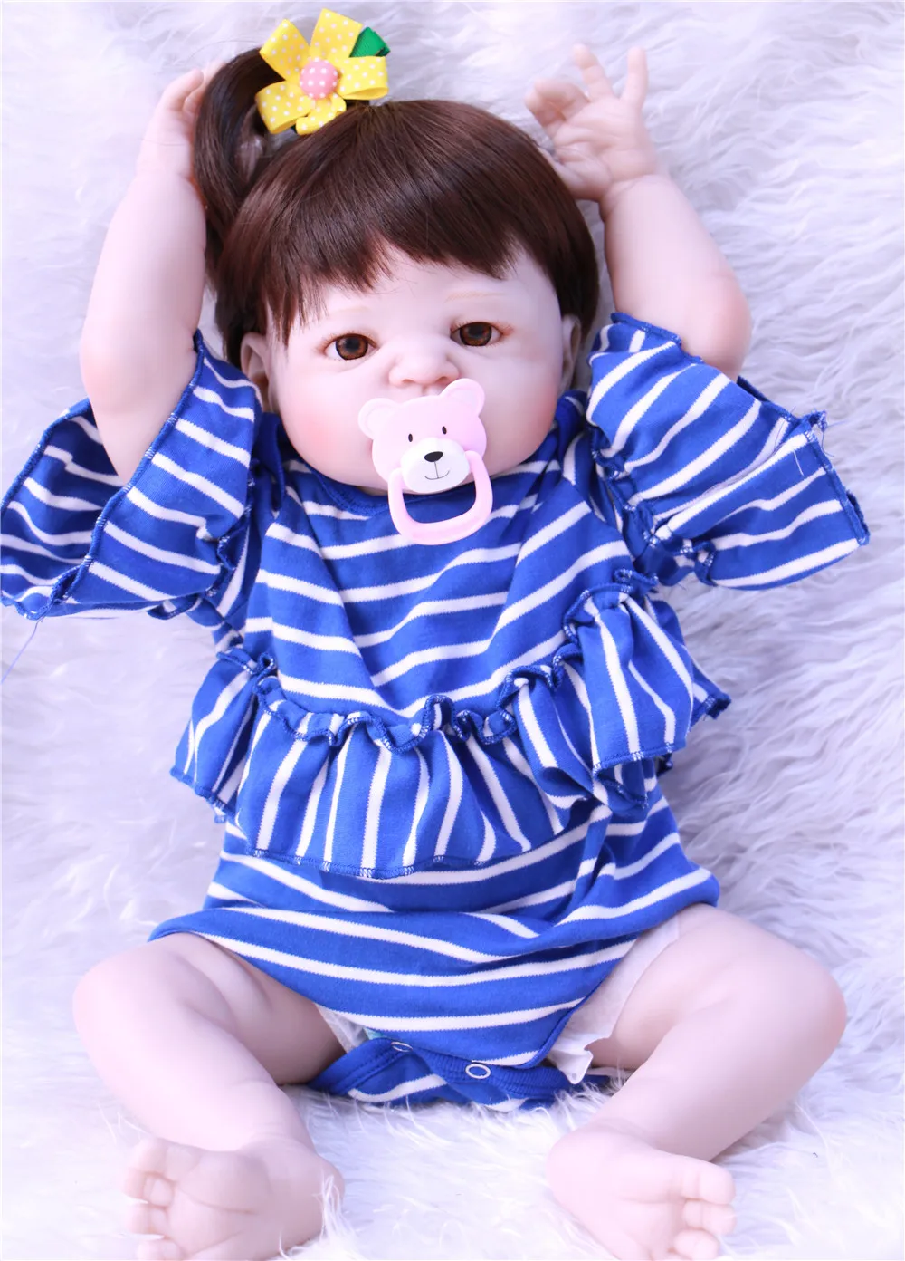 55CM Silicone Doll Reborn Alive Dolls real bebe Reborn Baby Doll Kit Reborn Toy Suitable for girls Handmade toy model DIY menina
55CM Silicone Doll Reborn Alive Dolls real bebe Reborn Baby Doll Kit Reborn Toy Suitable for girls Handmade toy model DIY menina