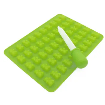 50 Cavity Gummy Bear Mold With Dropper for Healthy Gummie Bear Making Candy Silicone Mold Ice Cube Tray Gumdrop Jelly Mold
50 Cavity Gummy Bear Mold With Dropper for Healthy Gummie Bear Making Candy Silicone Mold Ice Cube Tray Gumdrop Jelly Mold