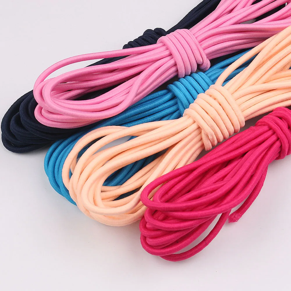 5 Yards 4 mm Width Colorful High-Elastic Band Rubber DIY Head rope Clothing Round Elastic Ribbon Band Sewing Accessories
5 Yards 4 mm Width Colorful High-Elastic Band Rubber DIY Head rope Clothing Round Elastic Ribbon Band Sewing Accessories