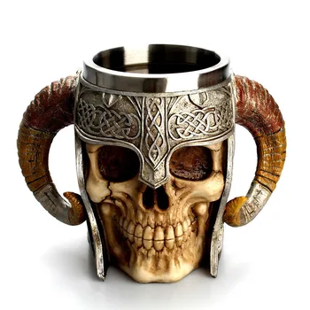 Creative Retro 3D Skull Wine Glass Arts Craft Grail Knight Tankard Marauders Terror Devil Doom Double Wall Beer Cup Caneca Vasos
Creative Retro 3D Skull Wine Glass Arts Craft Grail Knight Tankard Marauders Terror Devil Doom Double Wall Beer Cup Caneca Vasos