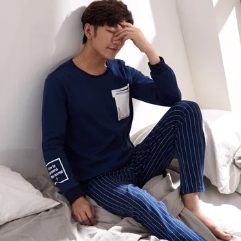Autumn Winter Cotton Warm Striped Men Pajamas Set Long Sleeve Plus Size Pajamas For Men Sleepwear Homewear Clohting Pijamas
Autumn Winter Cotton Warm Striped Men Pajamas Set Long Sleeve Plus Size Pajamas For Men Sleepwear Homewear Clohting Pijamas