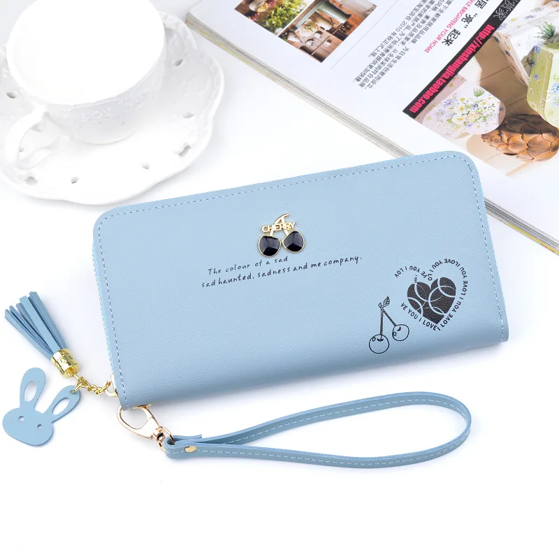 Ladies cherry hand wallet female long section 2019 new wallet multi-function large capacity zipper tassel wallet phone bag
Ladies cherry hand wallet female long section 2019 new wallet multi-function large capacity zipper tassel wallet phone bag