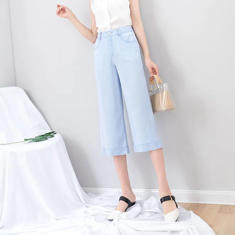 Calf Length Tencel Wide Leg Jeans Women 2019 New Spring Summer Thin Plus Size Straight Pants Women gothic korean palazzo pants
Calf Length Tencel Wide Leg Jeans Women 2019 New Spring Summer Thin Plus Size Straight Pants Women gothic korean palazzo pants