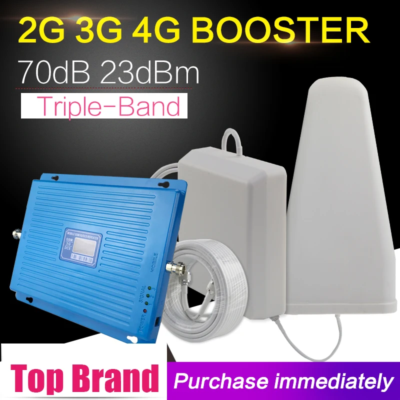 600m2 2G 3G 4G 70dB Cellular Signal Booster GSM 900 DCS LTE 1800mhz WCDMA 2100mhz Signal Repeater 4G LTE 1800 Signal Amplifier
600m2 2G 3G 4G 70dB Cellular Signal Booster GSM 900 DCS LTE 1800mhz WCDMA 2100mhz Signal Repeater 4G LTE 1800 Signal Amplifier