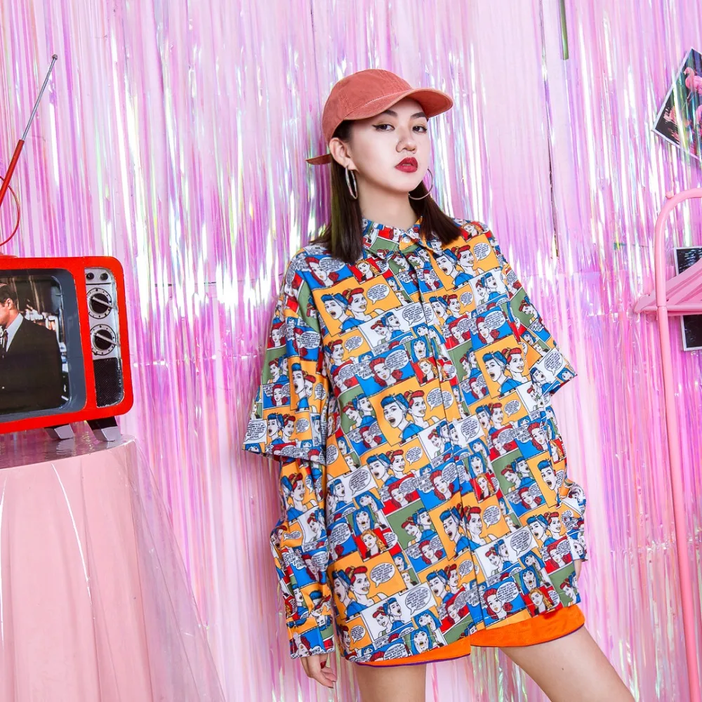Jasmine street girl smash color pattern, fake two single sleeves and long sleeved shirt shirts
Jasmine street girl smash color pattern, fake two single sleeves and long sleeved shirt shirts
