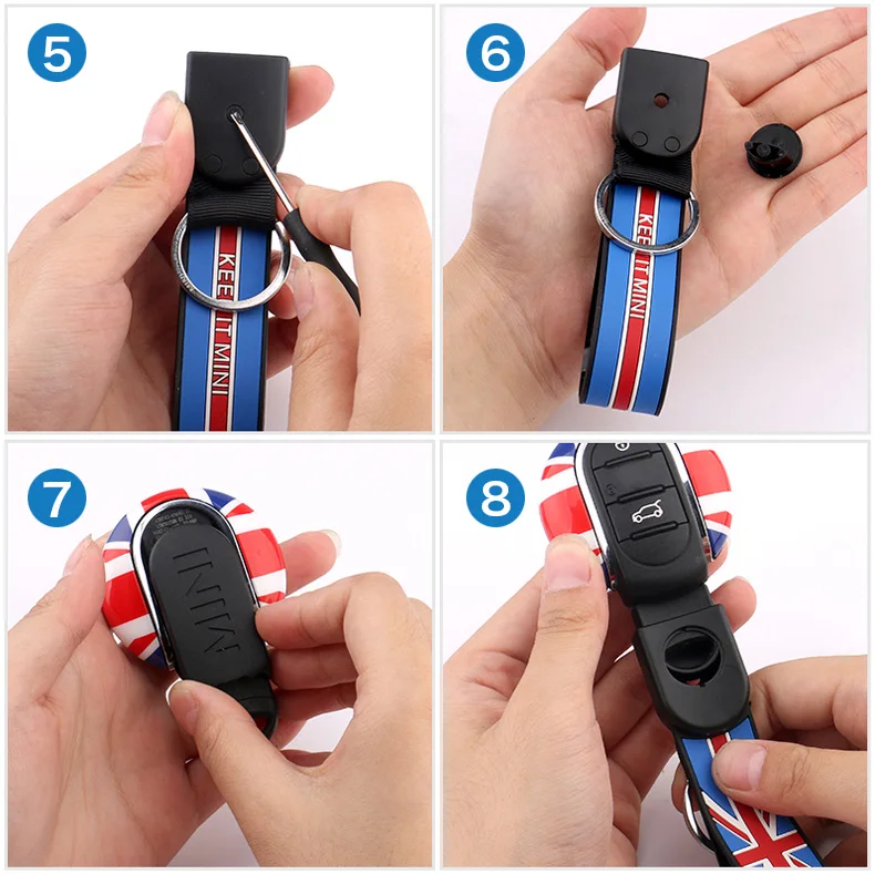 Car Key Shell Cover Protector Case Keychain for Mini Cooper JCW F57 F56 F55 F54 F60 Countryman Accessories Car Styling (10)