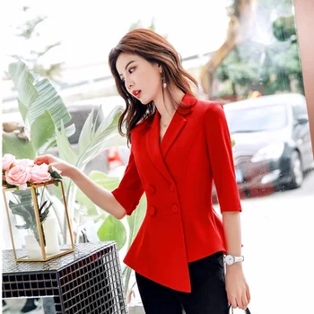 Novelty Red Half Sleeve 2019 Spring Summer Business Women Blazers and Jackets Coat Irregular Ladies Blaser Tops Clothes
Novelty Red Half Sleeve 2019 Spring Summer Business Women Blazers and Jackets Coat Irregular Ladies Blaser Tops Clothes