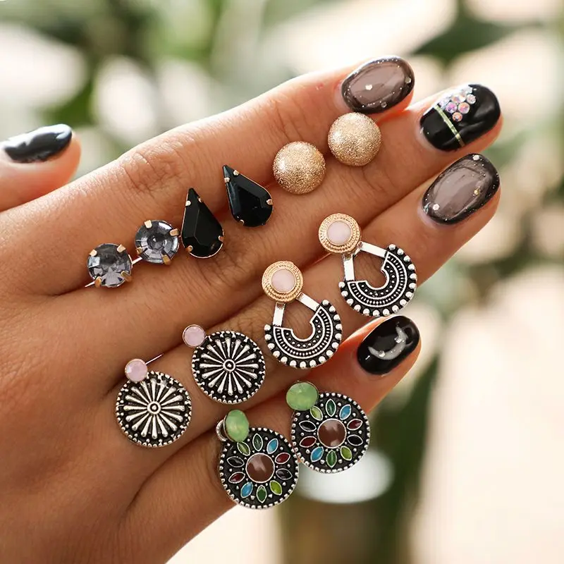 6 Pairs/Set Stud Earring For Woman Fashion Stud Earrings Party Wearing Geometric Jewelry Gift Lady Earrings
6 Pairs/Set Stud Earring For Woman Fashion Stud Earrings Party Wearing Geometric Jewelry Gift Lady Earrings