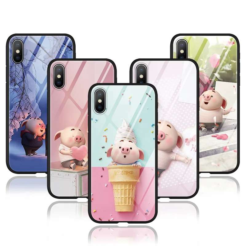 Luxury Tempered Glass Case For iPhone X XS Max XR 10 6 6S 7 8 Plus Fundas Small Pig Pet Cover For iPhone 11 Pro Max Silicon Case
Luxury Tempered Glass Case For iPhone X XS Max XR 10 6 6S 7 8 Plus Fundas Small Pig Pet Cover For iPhone 11 Pro Max Silicon Case