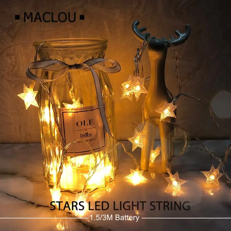 Battery 1.5/ 3M Warm Stars LED String Lights New Year Lights Decoration Wedding Light Chain Dcorative Lights Celebration Holiday
Battery 1.5/ 3M Warm Stars LED String Lights New Year Lights Decoration Wedding Light Chain Dcorative Lights Celebration Holiday