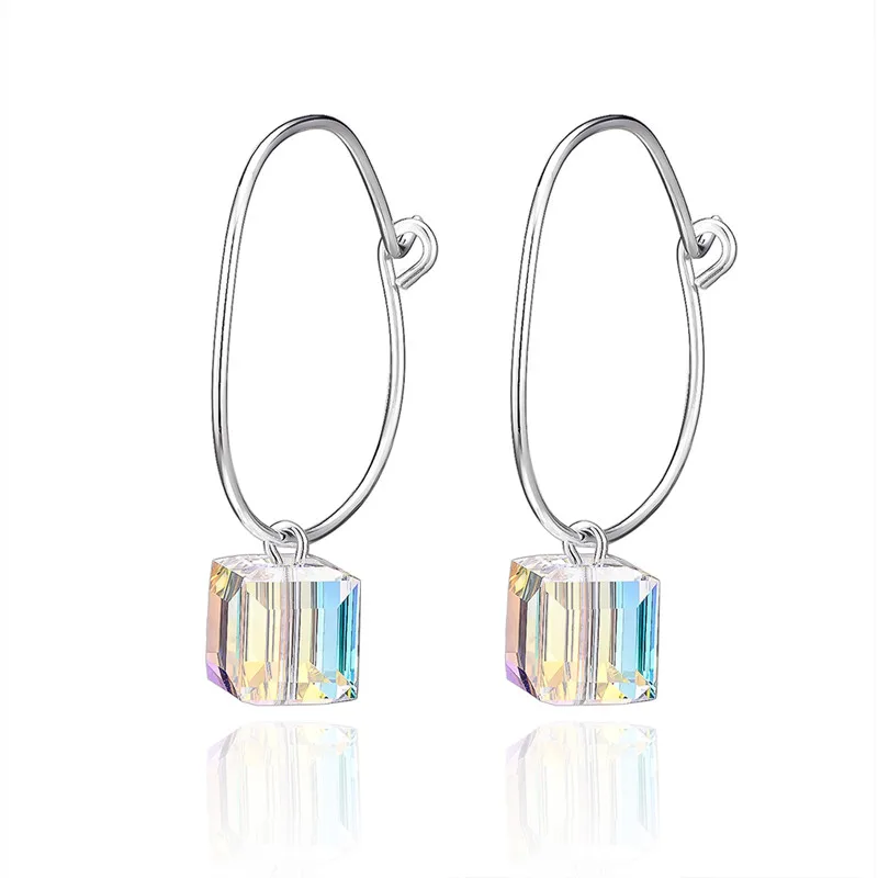 VOJEFEN Fashion 925 Sterling Silver Cube Crystal Circle Earrings with Swarovski Crystals Drop Dangle Earrings Jewelry for Her
VOJEFEN Fashion 925 Sterling Silver Cube Crystal Circle Earrings with Swarovski Crystals Drop Dangle Earrings Jewelry for Her