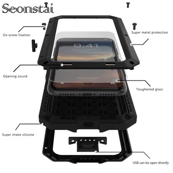 For iPhone 6 Case Shockproof Heavy Duty Armor Metal Cases for iPhone 8 6s 7 Plus 5 5s SE Outdoor Life Waterproof +Tempered Glass
For iPhone 6 Case Shockproof Heavy Duty Armor Metal Cases for iPhone 8 6s 7 Plus 5 5s SE Outdoor Life Waterproof +Tempered Glass