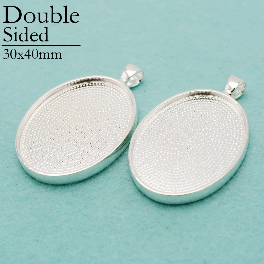 50 pcs - Double Sided Pendant Blank, Double Sided Pendant Setting, 2 Sides Pendant Tray, Two Sided Bezel Setting for Cabochon
50 pcs - Double Sided Pendant Blank, Double Sided Pendant Setting, 2 Sides Pendant Tray, Two Sided Bezel Setting for Cabochon